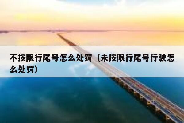 不按限行尾号怎么处罚（未按限行尾号行驶怎么处罚） 第1张
