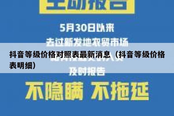 抖音等级价格对照表最新消息（抖音等级价格表明细） 第1张