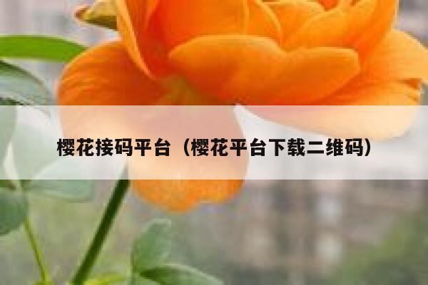 樱花接码平台（樱花平台下载二维码） 第1张