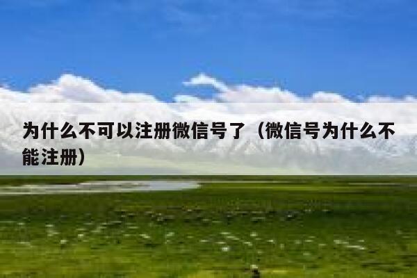 为什么不可以注册微信号了（微信号为什么不能注册） 第1张