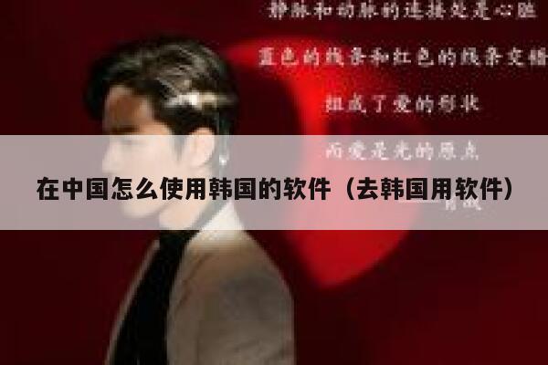 在中国怎么使用韩国的软件（去韩国用软件） 第1张