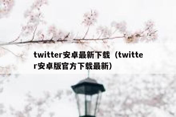 twitter安卓最新下载（twitter安卓版官方下载最新） 第1张