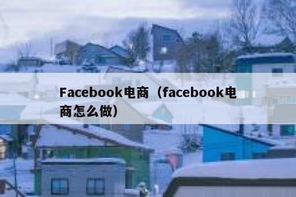 Facebook电商（facebook电商怎么做） 第1张