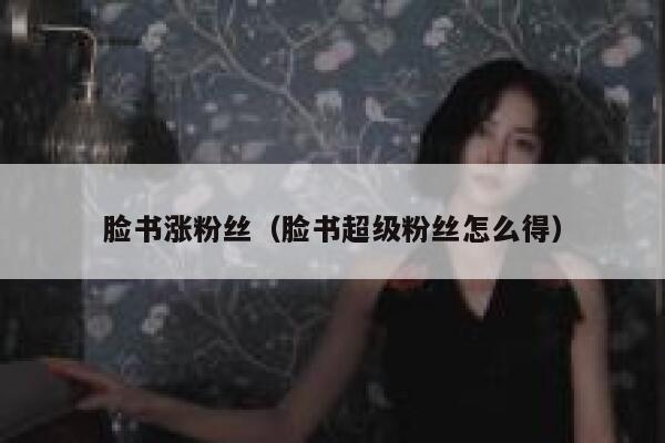 脸书涨粉丝（脸书超级粉丝怎么得） 第1张