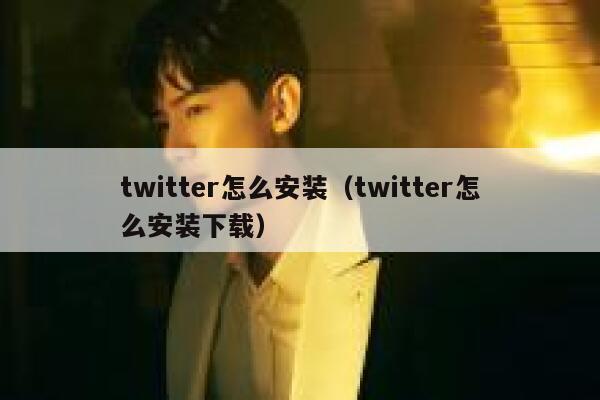 twitter怎么安装（twitter怎么安装下载） 第1张