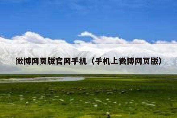 微博网页版官网手机（手机上微博网页版） 第1张