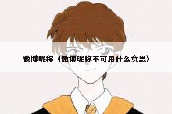 微博昵称（微博昵称不可用什么意思） 第1张