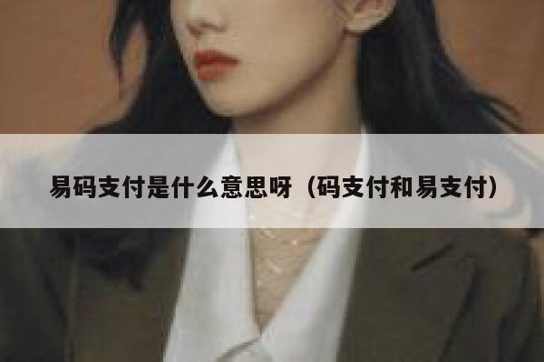 易码支付是什么意思呀（码支付和易支付） 第1张