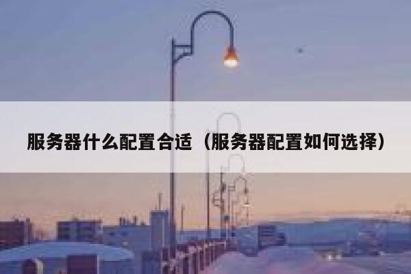 服务器什么配置合适（服务器配置如何选择） 第1张