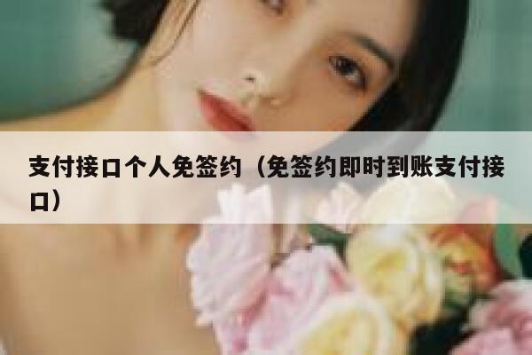 支付接口个人免签约（免签约即时到账支付接口） 第1张