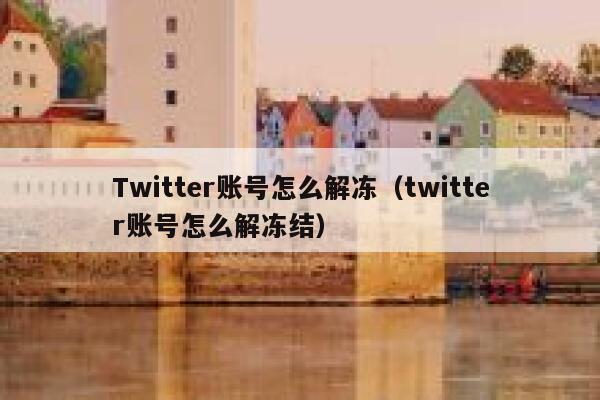 Twitter账号怎么解冻（twitter账号怎么解冻结） 第1张