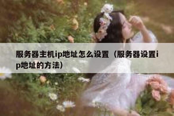 服务器主机ip地址怎么设置（服务器设置ip地址的方法） 第1张