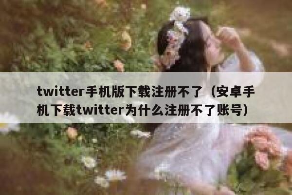 twitter手机版下载注册不了（安卓手机下载twitter为什么注册不了账号） 第1张