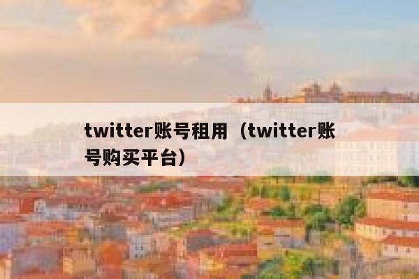 twitter账号租用（twitter账号购买平台） 第1张