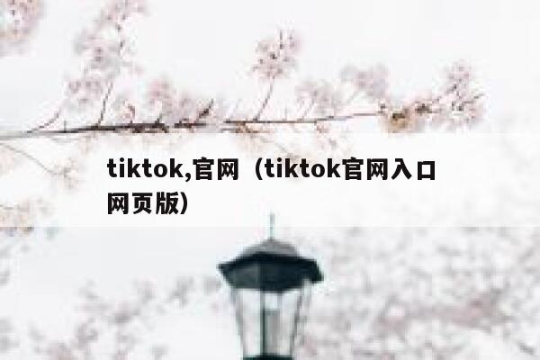 tiktok,官网（tiktok官网入口网页版） 第1张