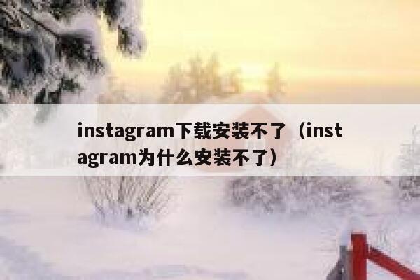 instagram下载安装不了（instagram为什么安装不了） 第1张
