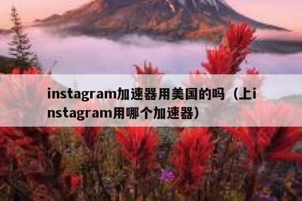 instagram加速器用美国的吗（上instagram用哪个加速器） 第1张