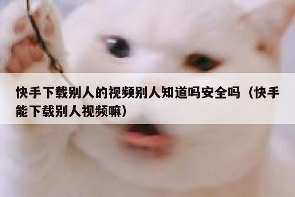 快手下载别人的视频别人知道吗安全吗（快手能下载别人视频嘛） 第1张