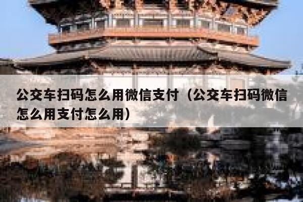公交车扫码怎么用微信支付（公交车扫码微信怎么用支付怎么用） 第1张