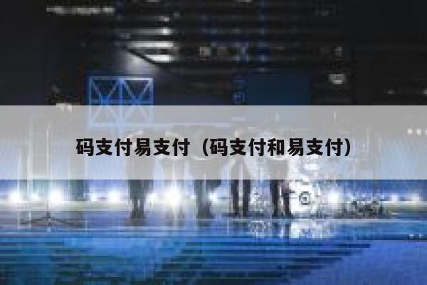 码支付易支付(码支付和易支付) 第1张 码支付易支付(码支付和易支付) 第1张