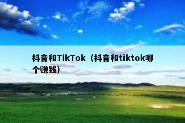 抖音和TikTok（抖音和tiktok哪个赚钱） 第1张