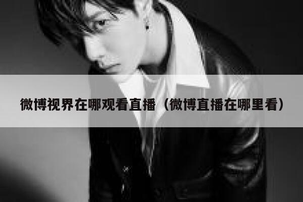 微博视界在哪观看直播（微博直播在哪里看） 第1张