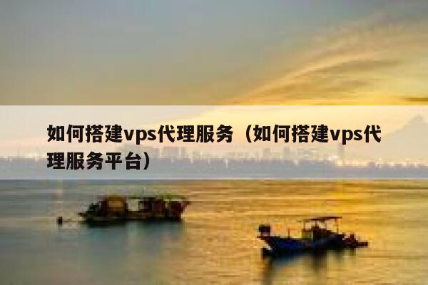 如何搭建vps代理服务（如何搭建vps代理服务平台） 第1张