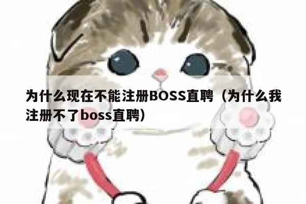 为什么现在不能注册BOSS直聘（为什么我注册不了boss直聘） 第1张