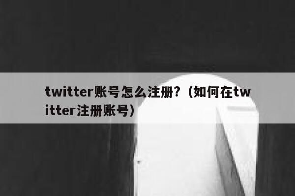 twitter账号怎么注册?（如何在twitter注册账号） 第1张