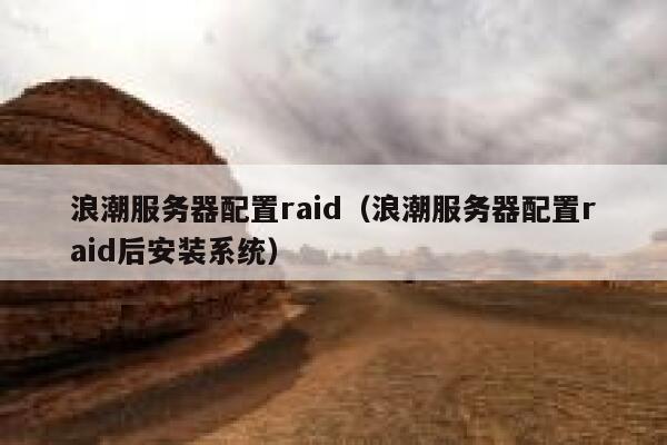 浪潮服务器配置raid（浪潮服务器配置raid后安装系统） 第1张