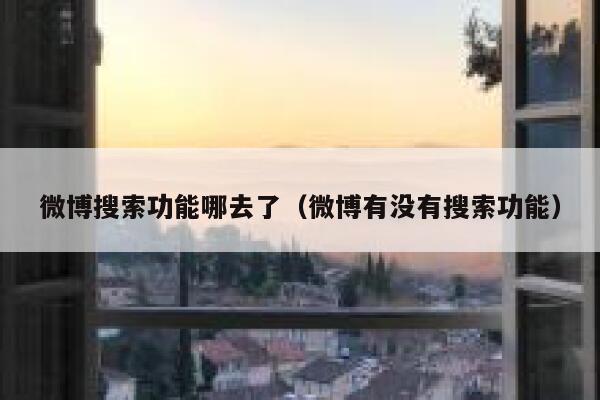 微博搜索功能哪去了(微博有没有搜索功能) 第1张 微博搜索功能哪去了(微博有没有搜索功能) 第1张