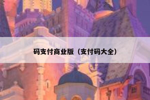 码支付商业版（支付码大全） 第1张