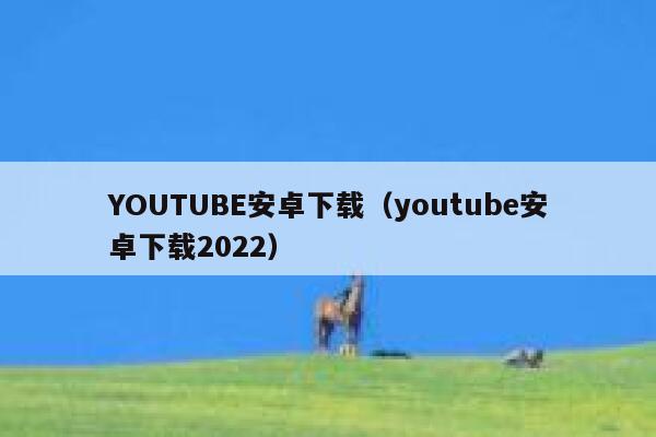 YOUTUBE安卓下载（youtube安卓下载2022） 第1张