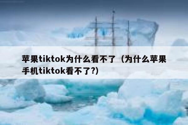 苹果tiktok为什么看不了（为什么苹果手机tiktok看不了?） 第1张