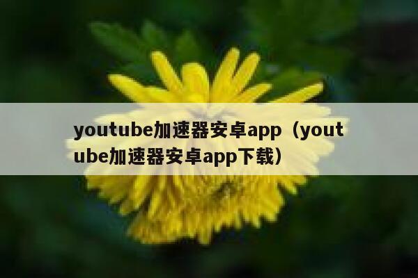 youtube加速器安卓app（youtube加速器安卓app下载） 第1张