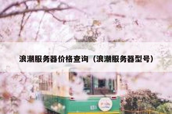 浪潮服务器价格查询（浪潮服务器型号） 第1张