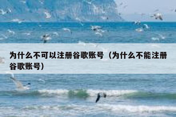 为什么不可以注册谷歌账号（为什么不能注册谷歌账号） 第1张