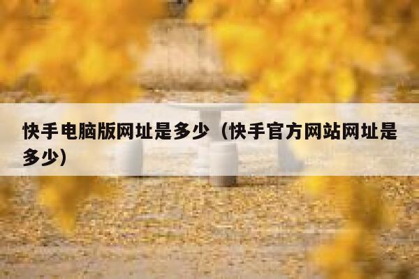 快手电脑版网址是多少（快手官方网站网址是多少） 第1张