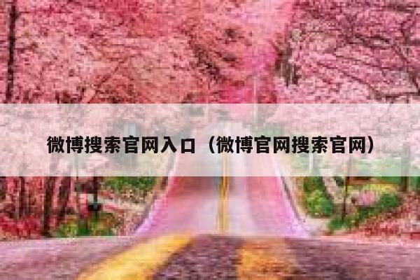 微博搜索官网入口（微博官网搜索官网） 第1张