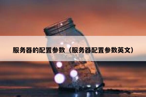 服务器的配置参数（服务器配置参数英文） 第1张