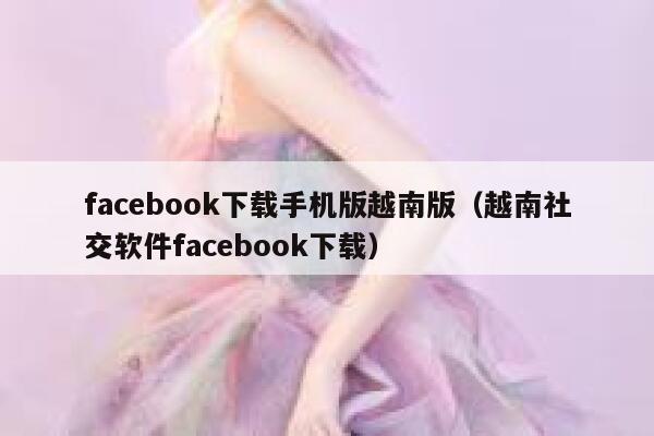 facebook下载手机版越南版（越南社交软件facebook下载） 第1张