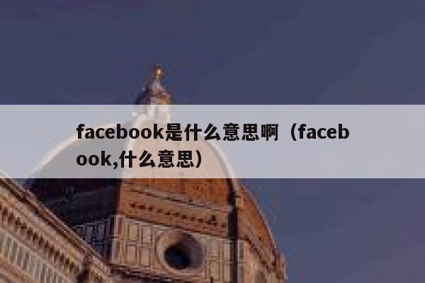 facebook是什么意思啊（facebook,什么意思） 第1张