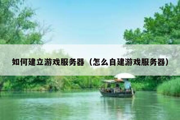 如何建立游戏服务器（怎么自建游戏服务器） 第1张