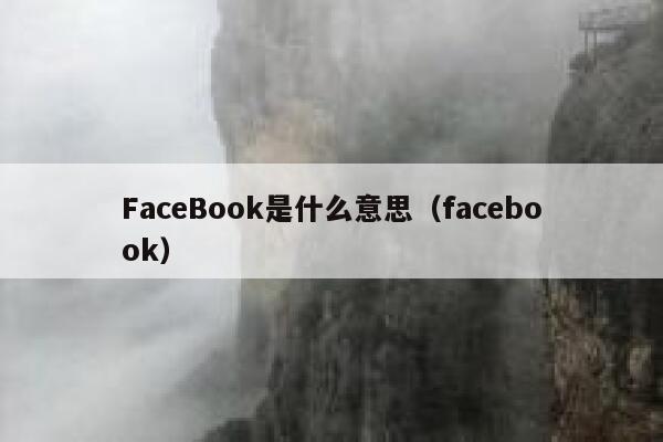 FaceBook是什么意思(facebook) 第1张 FaceBook是什么意思(facebook) 第1张