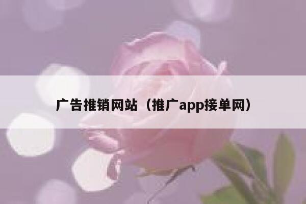 广告推销网站（推广app接单网） 第1张