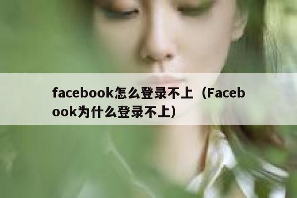 facebook怎么登录不上（Facebook为什么登录不上） 第1张