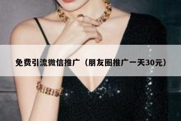 免费引流微信推广（朋友圈推广一天30元） 第1张