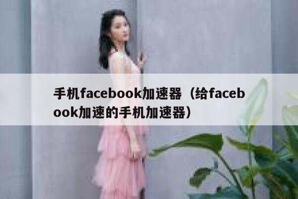 手机facebook加速器（给facebook加速的手机加速器） 第1张