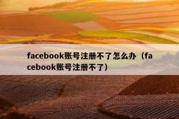 facebook账号注册不了怎么办（facebook账号注册不了） 第1张