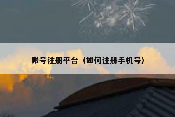账号注册平台(如何注册手机号) 第1张 账号注册平台(如何注册手机号) 第1张